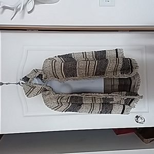 Dex hooded knit pattern sweater